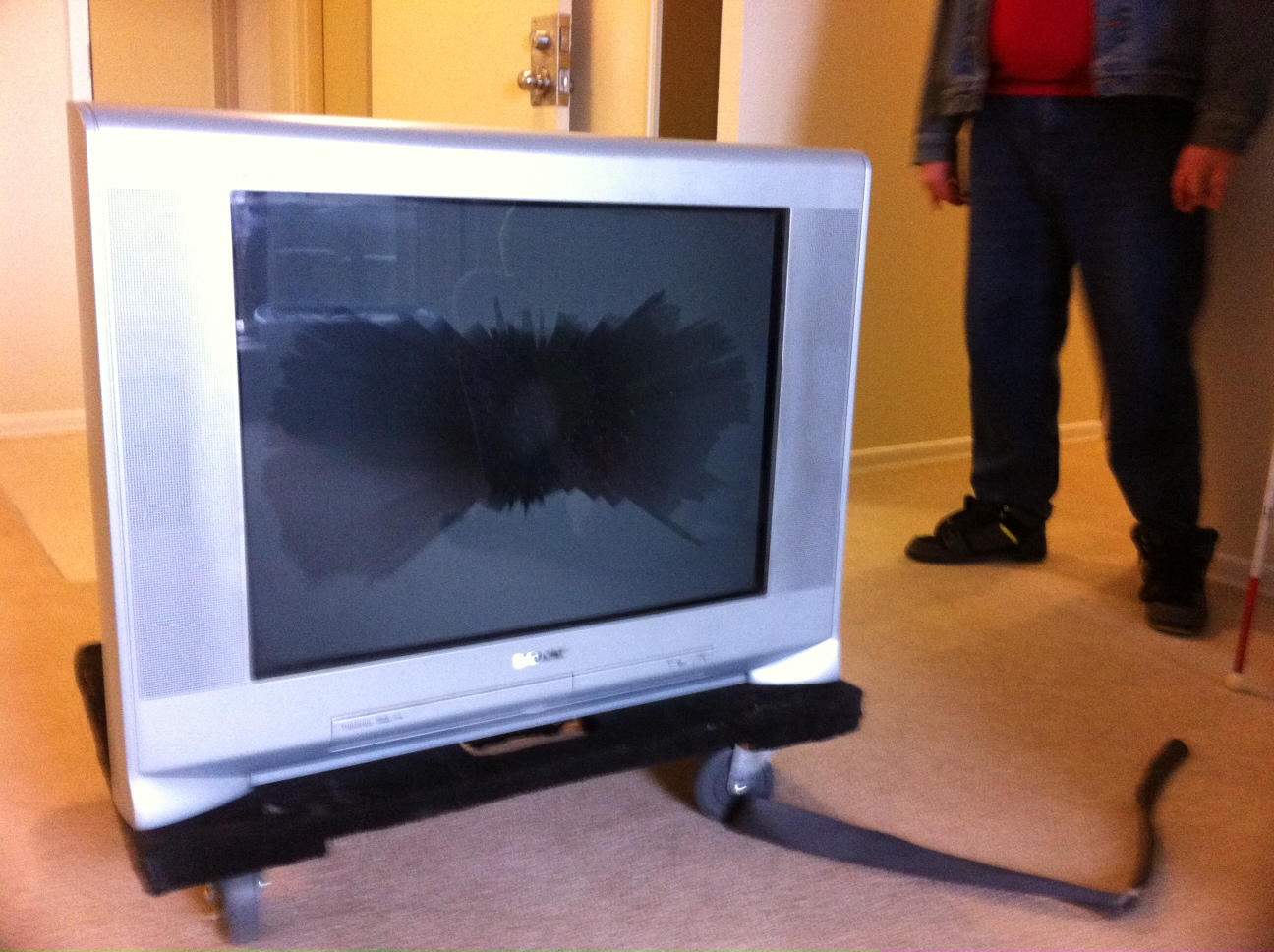 Photo of our broken TV